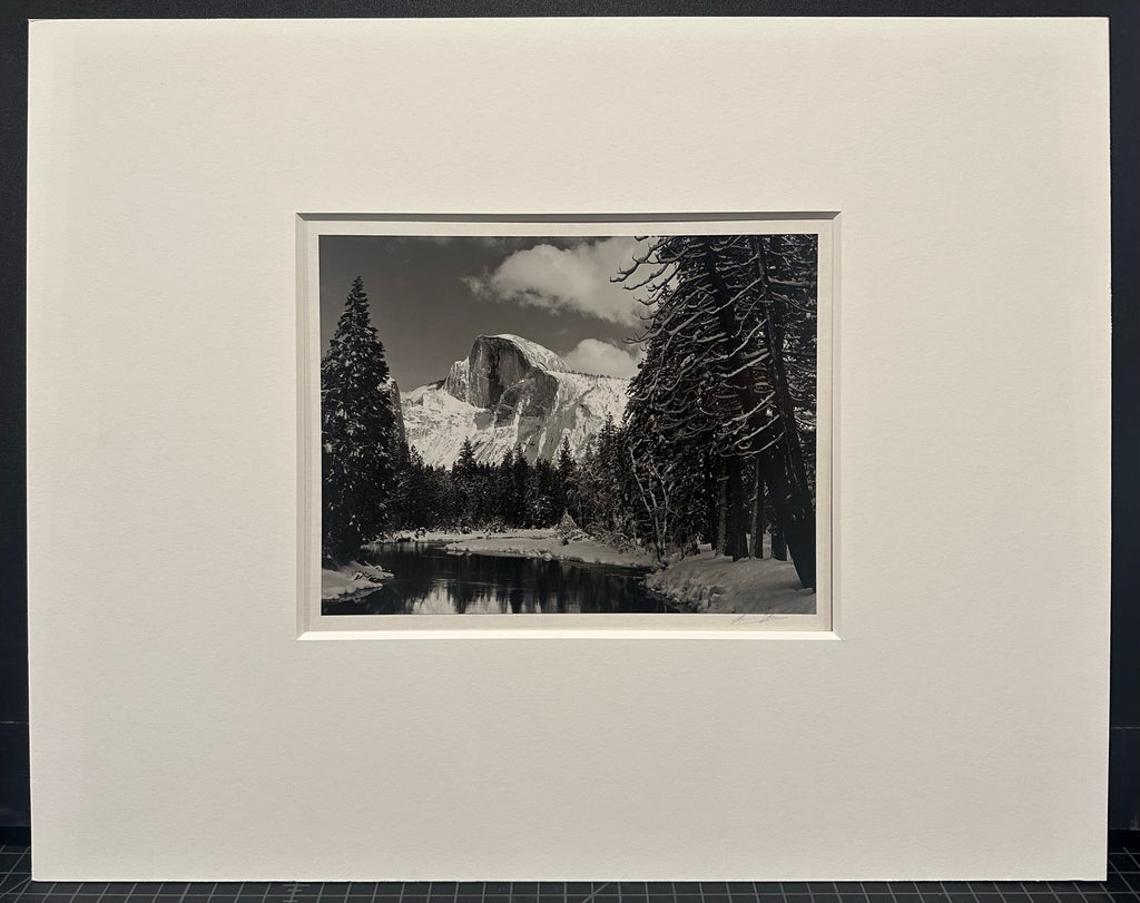 Framed Adams Half Dome Merced River winter