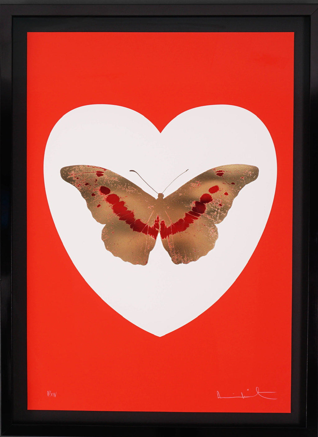 I Love You Butterfly, Red/Gold, 2015 - Damien Hirst