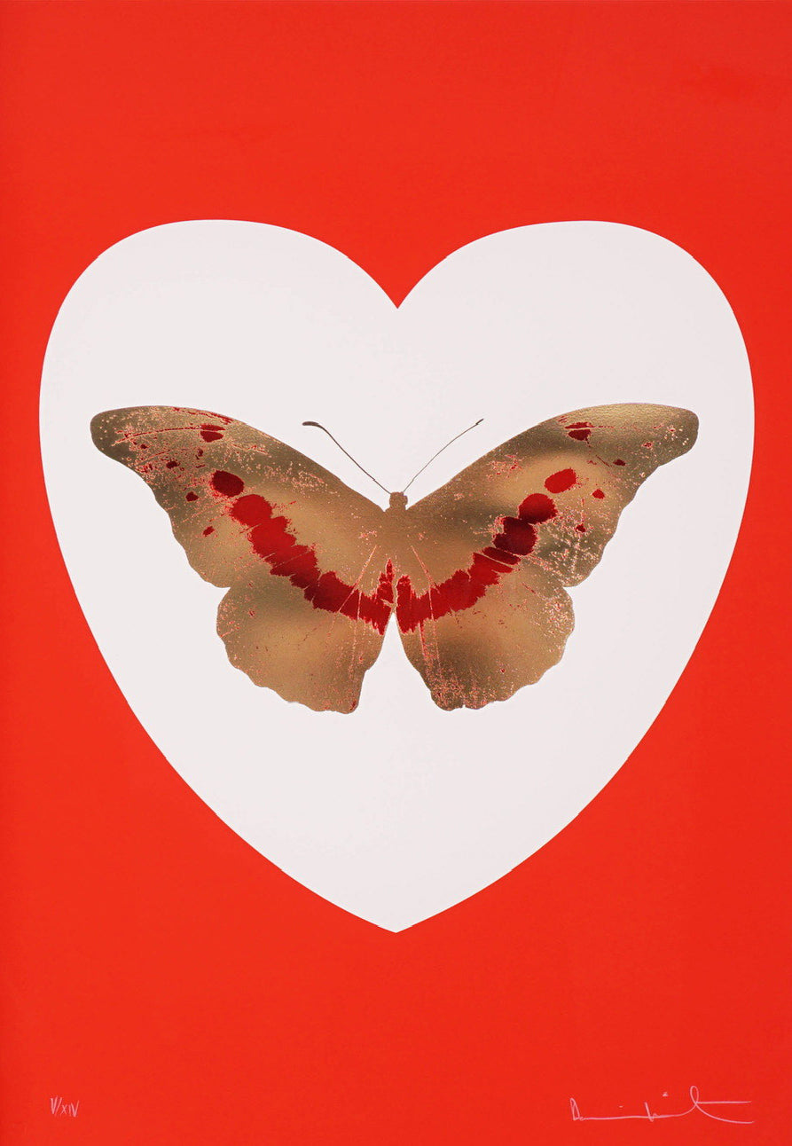 Damien Hirst - Red / Gold Foil